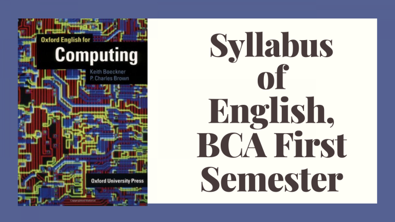 Syllabus of English, BCA First Semester